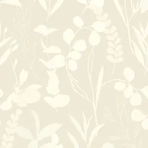 Next Neutral New Light Harmony Floral Wallpaper