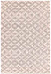 Pink Outdoor Rug, Geometric Stain-Resistant Rug For Patio Decks Balcony, 4mm Modern Outdoor Area Rug-160cm X 230cm