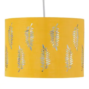 First Choice Lighting Set of 2 Fern Ochre Cut Out 25cm Pendant Lightshades