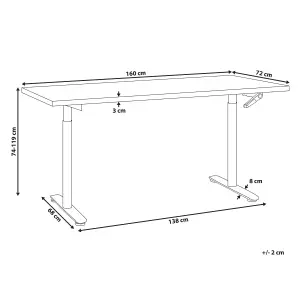 Adjustable Desk Manual White DESTINAS