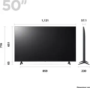 LG 50UR78006LK LED HDR 4K Ultra HD Smart TV, 50 Inch With Freeview Play/Freesat HD, Dark Iron Grey