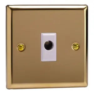 Varilight 16A Flex Outlet Plate Polished Brass