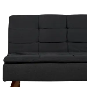 Beliani Retro Sofa Bed RONNE Black