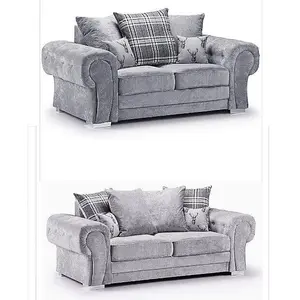 Verona Sofa Set 3+2 Seater Grey Set