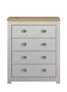 Birlea Highgate 4 Drawer Chest Grey & Oak