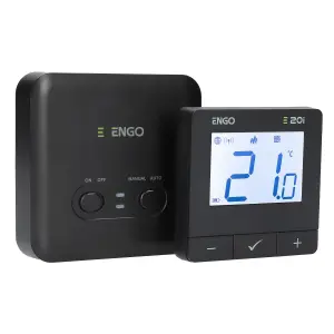 ENGO E20i-B Wireless Programmable Smart Thermostat Wifi App Alexa Control - Black