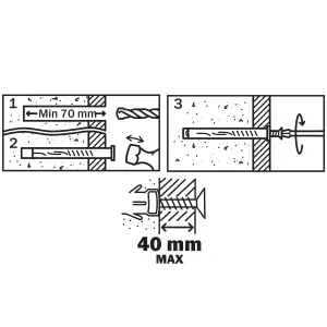 Diall TX Countersunk Frame fixing (Dia)10mm (L)100mm, Pack of 6