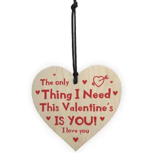 Valentines Gifts For Him Her THANK YOU Wood Heart Perfect For Boyfriend Girlfriend Husband Wife