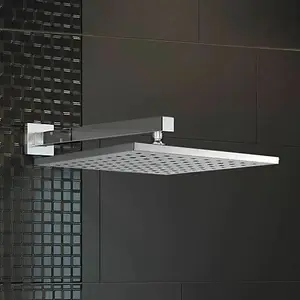 Olive Square 3 Way Concealed Thermostatic Shower Mixer Set - Shower Head, Handset & Body Jets