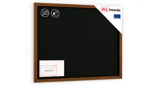 ALLboards Black chalkboard 120x90 cm wooden frame