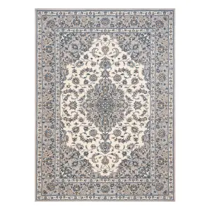 Carpet Wool NAIN Ornament, frame 7335/51635 beige / blue 200x300 cm