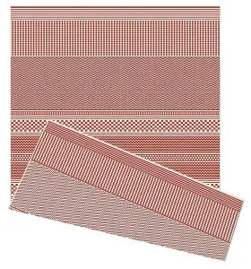 Duo Weave Collection Outdoor Rugs in Fine Line Design