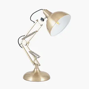 Brass Angled Task Table Lamp Study Desk Like