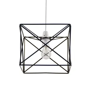 Lighting123 Geosphere Pendant Ceiling Light Fixture with Easy Fit LED Bulb Cap Lightshade for Kitchen Living Room Bedroom Office