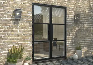 Green & Taylor Heritage Black Aluminium French Doors - 1490 x 2090mm (WxH)