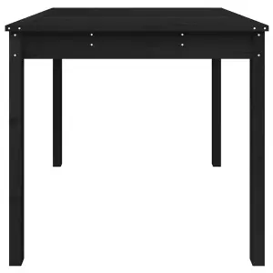 Berkfield Garden Table Black 82.5x82.5x76 cm Solid Wood Pine