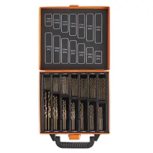 VonHaus Drill Bit Sets, 99pcs, HSS/HSCO M35 Cobalt Drill Bits for Metal, 1.5mm-10mm bits, steel, Titanium Alloy, Plastic, Wood