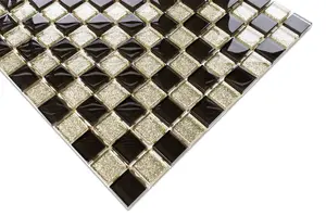 Glass mosaic on mesh for bathroom or kitchen 300mm x 300mm - Agadir