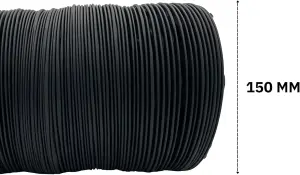 AirTech-UK Combi ducting 150mm Dia 6" Black Flexible Ducting Combi Duct Aluminium Flexible (10 Meter)