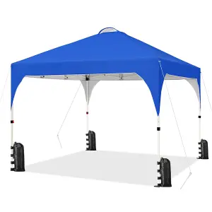 Yaheetech 3mx3m Blue Portable Fabric Pop Up Canopy Tent