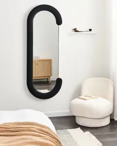 Wall Mirror LOCHES Velvet Black