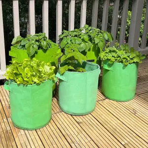 Potato & Vegetable Planter Grow Bags (Set of 5) Non - Woven Aeration Fabric Pots