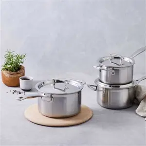 Le Creuset 3-Ply Stainless Steel 3-Piece Saucepan Set 16/18/20cm