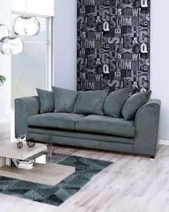 Casper Fabric 3 Seater Sofa Grey