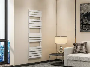 VURTU4 Designer Vertical Double Panel Radiator, 1600(H), x 600(W), White, 613658