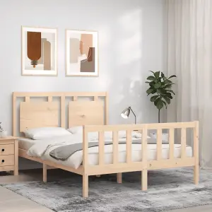 Berkfield Bed Frame with Headboard 120x200 cm Solid Wood