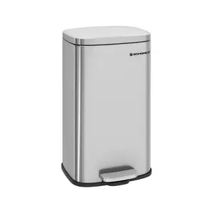 Steel Step On Rubbish Bin - 30L Silver