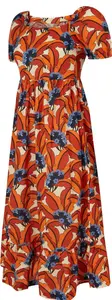 Regatta Orla Kiely Midi Summer Dress Orange Tropical, Size: 20