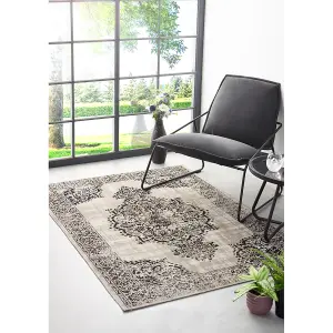 Origins Saville Grey / Black Rug 160 X 230