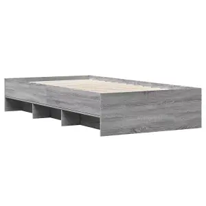 Berkfield Bed Frame without Mattress Grey Sonoma 100x200 cm Engineered Wood