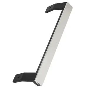 SPARES2GO Door Handle Grab Bar compatible with Beko CFP169 FFP167 Fridge Freezer 5907610700 (Silver / Black, 330mm)