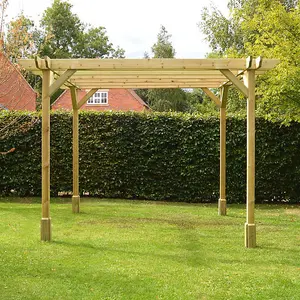 Double Premium Pergola - Wood - L240 x W480 x H270 cm - Light Green