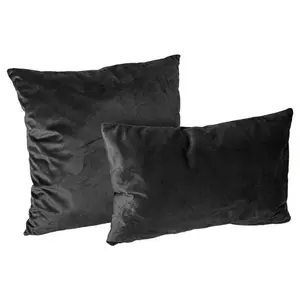 Square Throw Cushion (Set of 2) Black