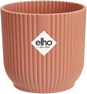 Elho Vibes Fold Mini 11cm Round Delicate Pink Recycled Plastic Plant Pot