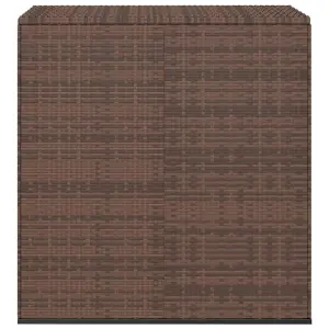 Berkfield Garden Cushion Box PE Rattan 100x49x103.5 cm Brown