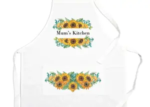 Purely Home Mum's Kitchen Apron - Sunflower Cooking & Baking Gift for Mum