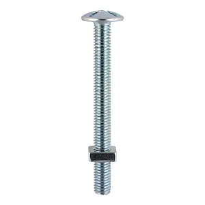 TIMCO Roofing Bolts & Square Nuts Silver - M6 x 25