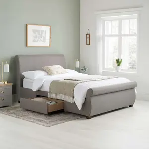 Birlea Lancaster Double Bed Frame In Grey