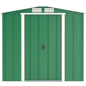 6 x 4 Apex Metal Garden Shed - Green (6ft x 4ft / 6' x 4' / 2m x 1.2m)