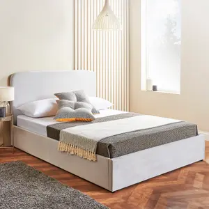 Velvet Ottoman Bed Frame Double Storage Bed Frame