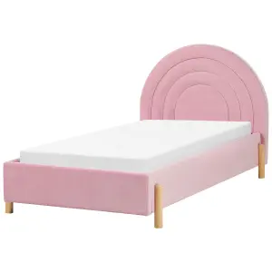 Velvet EU Single Size Bed Pink ANET