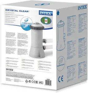 Intex Krystal Clear Swimming Pool Filter Pump & Cartridge for 8ft/10ft/12ft Pool