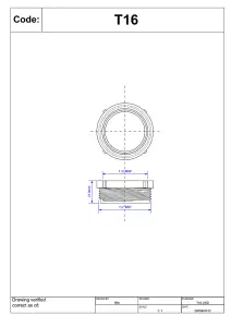 McAlpine T16 1.5" x 1.25" Trap Inlet Reducer