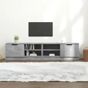 Berkfield TV Cabinets 2 pcs Concrete Grey 80x35x36.5 cm Engineered Wood