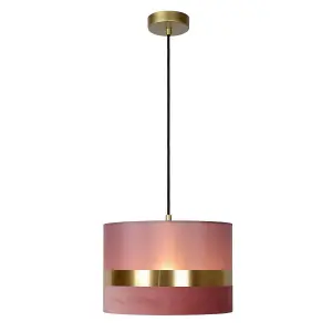 Lucide Extravaganza Tusse Retro Pendant Light - 1xE27 - Pink