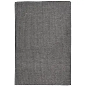 Outdoor Flatweave Rug 120x170 cm Grey